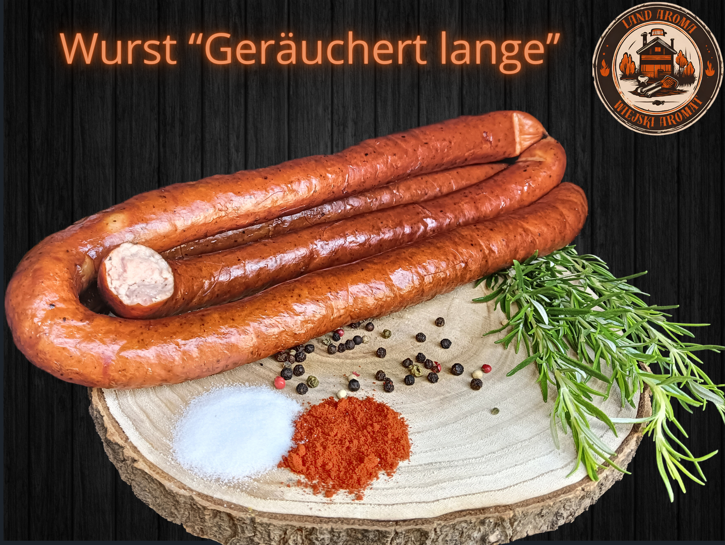 Box 10 kg "Königliche Box" featuring traditional smoked Polish sausage with spices.